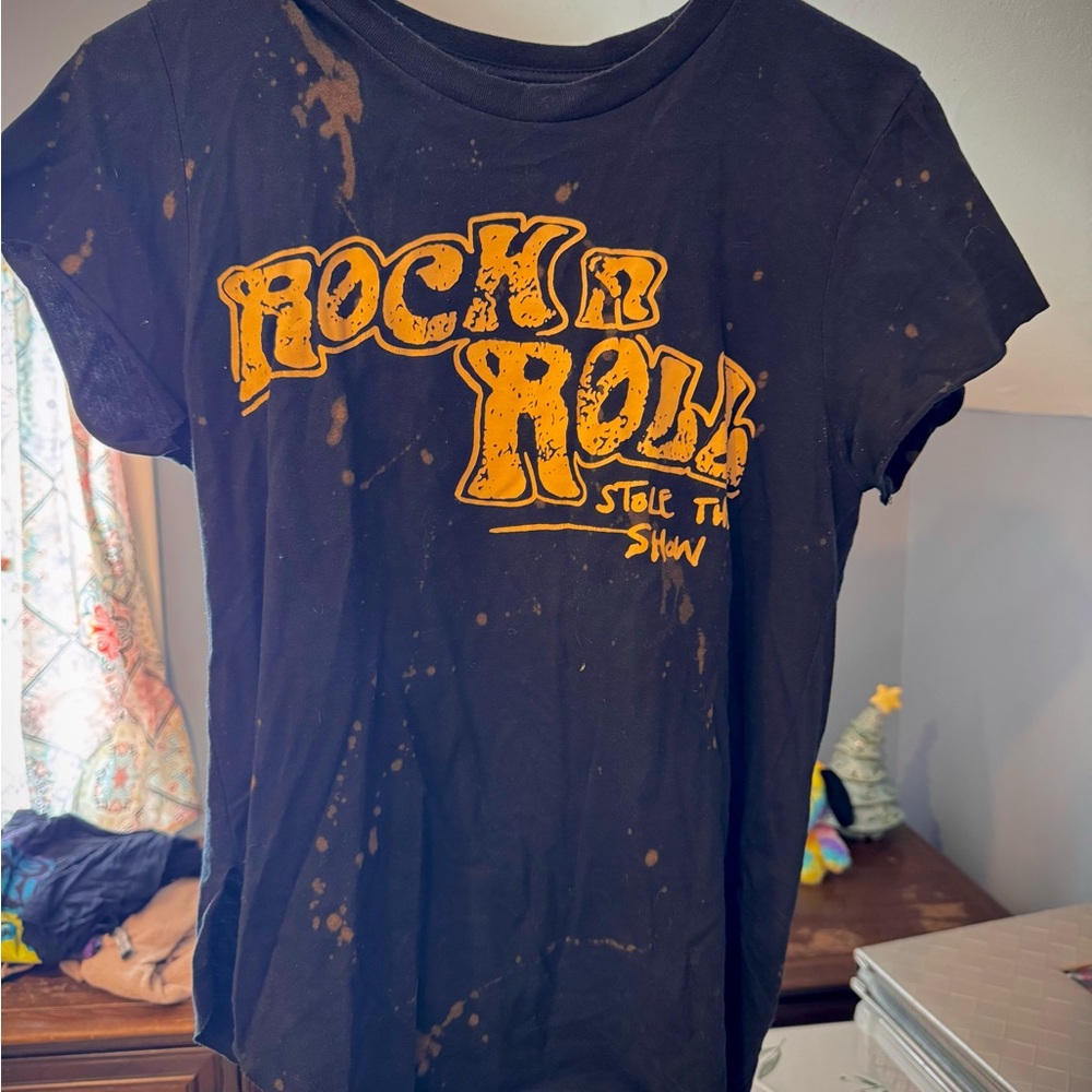 Rock 'n' Roll Women’s T-Shirt - Black and Orange